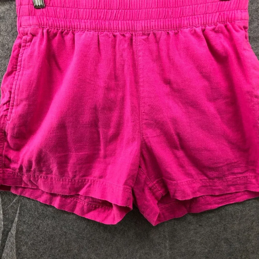 Old Navy Linen Blend Shorts Womens‎ S Pink Pull On 3''